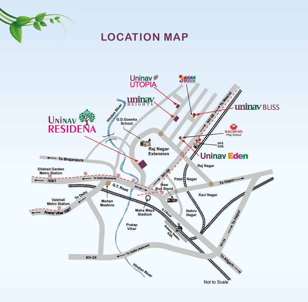 Uninav Residena location map